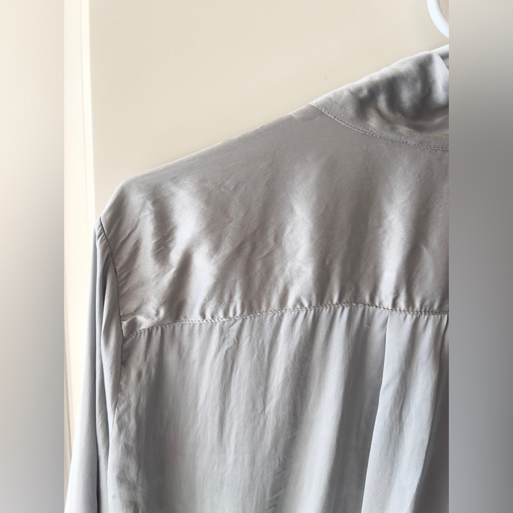 Ann Demeulemeester Silk Satin Tied Button Down Casual Relaxed Shirt Midi Dress - Picture 8 of 10